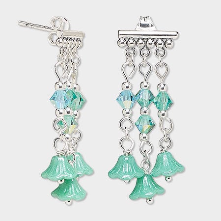 drop earrings that look like flowers